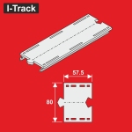 Hacker-Model HCT9650 - H0 - Gerade Segment 1-gleisig für Roco-Line, 80 x 57,5 mm (6 Stück)